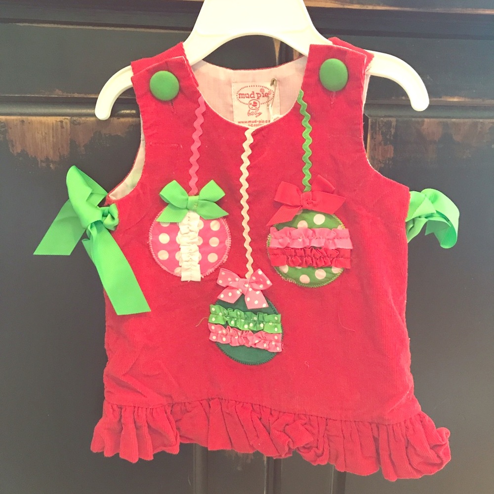 Baby girl Corduroy Christmas Jumper Dress
